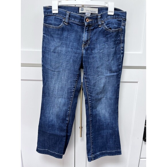 Gap Original Long & Lean Straight Leg Ankle Jeans Size 6 Blue Denim Mid Rise - Picture 1 of 4